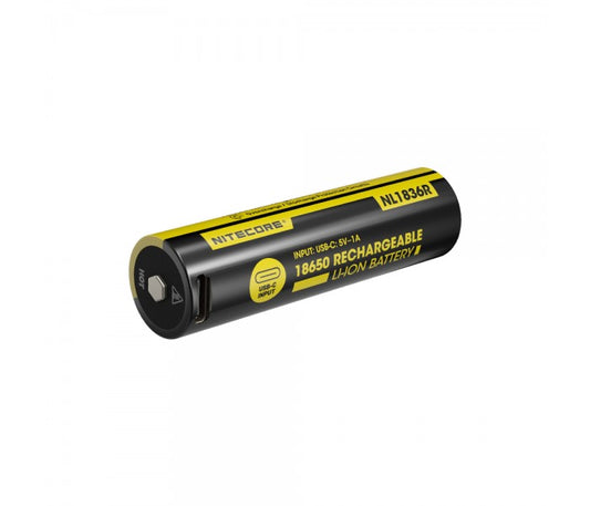 Nitecore 18650 3600mAh 3.6V USB-C Rechargeable Li-ion Battery NL1836R