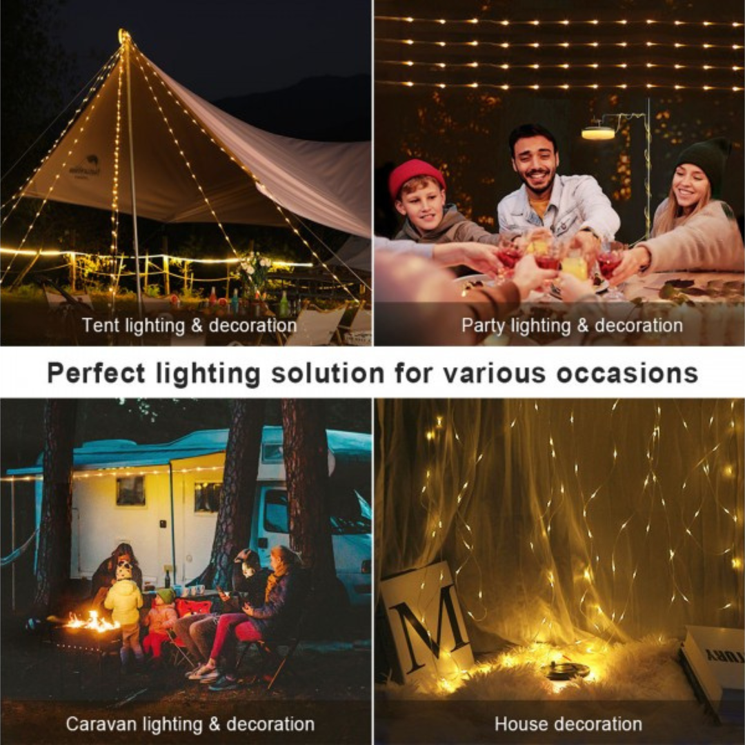 NexTool Milky Way 2-in-1 Camping Lamp (Fairy Lights) NE20247 Lantern Portable Hand Cranked Retractable Ambient Decorative Lighting