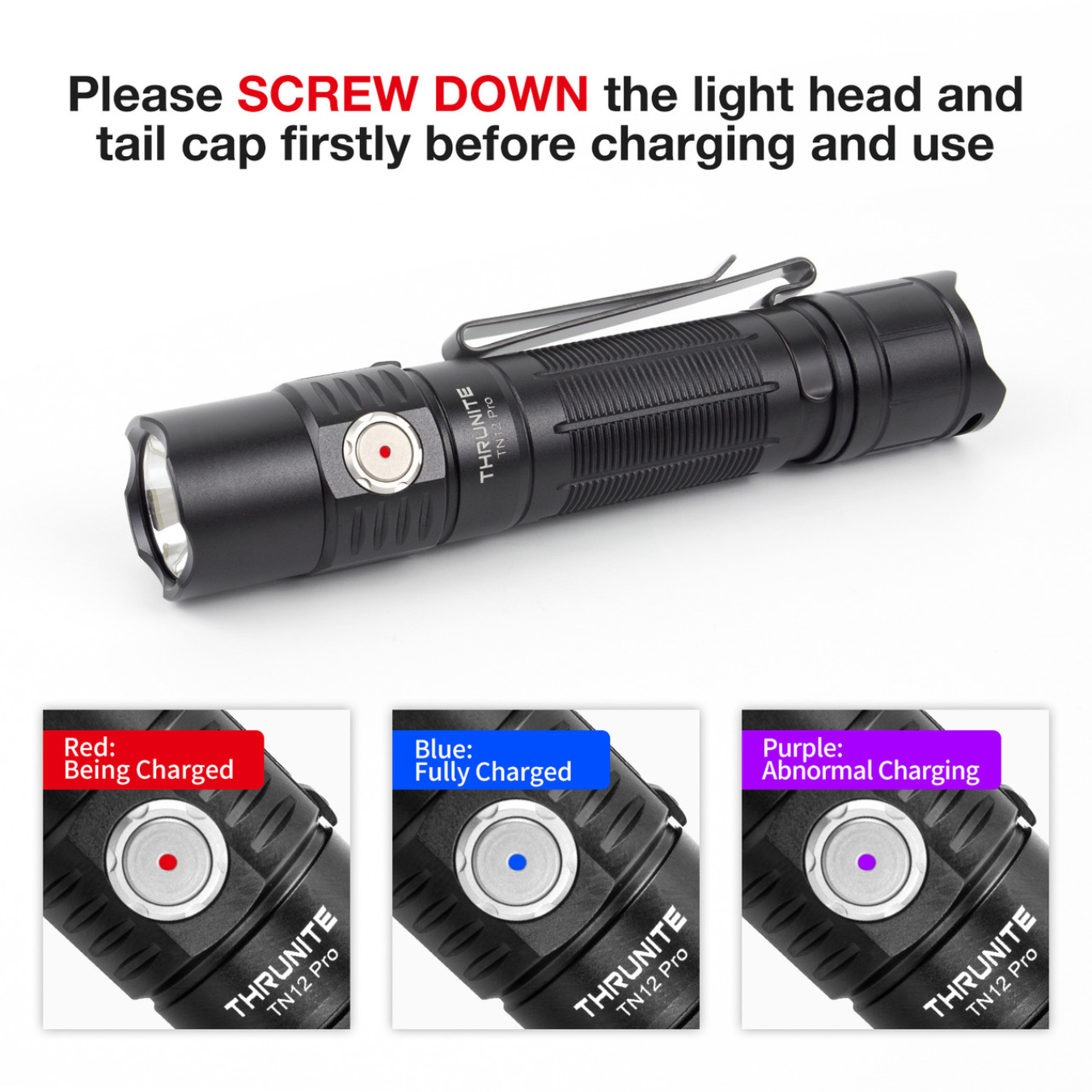 ThruNite TN12 PRO LUMINUS SFT40 CW LED 1900L Flashlight