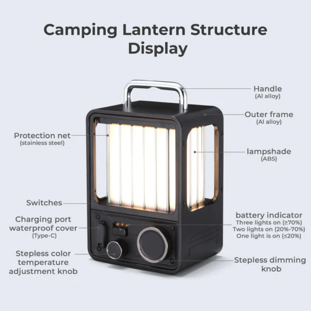 Flextail Villa Lantern Vintage LED Rechargeable Lantern