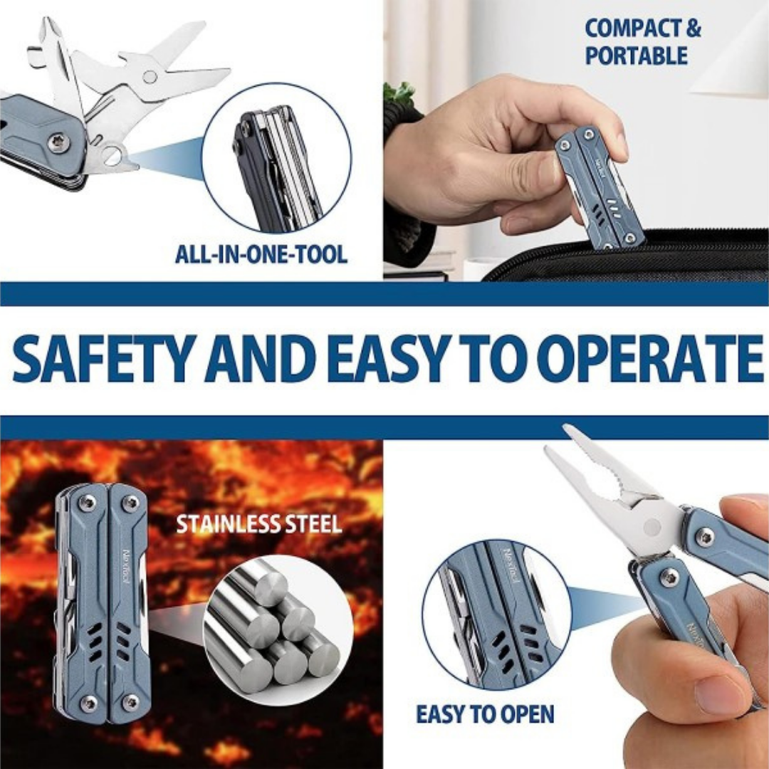 NexTool 10-in-1 Mini Sailor NE20156 EDC Steel Pliers Knife Scissors Multifunctional Multitool