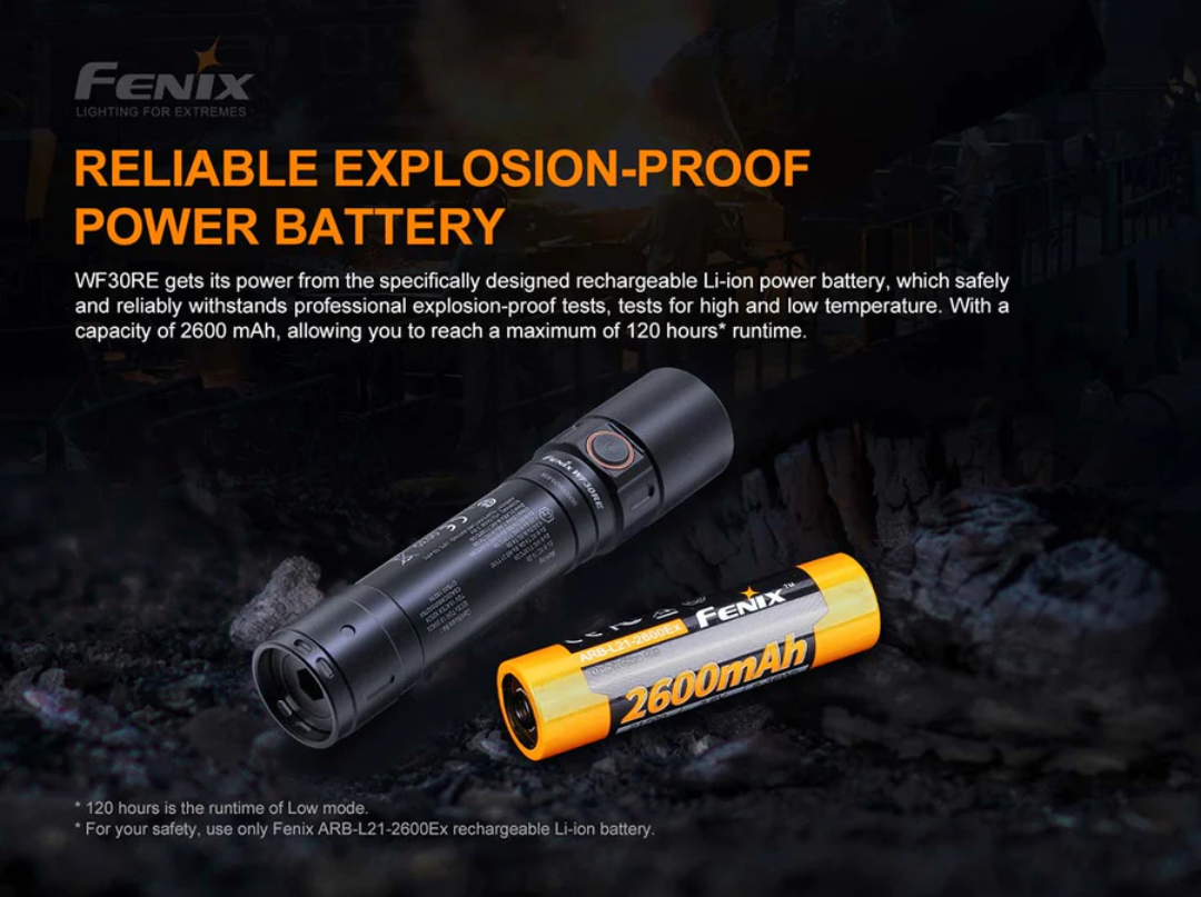 Fenix WF30RE Intrinsically Safe CREE XP-G2 280L Flashlight