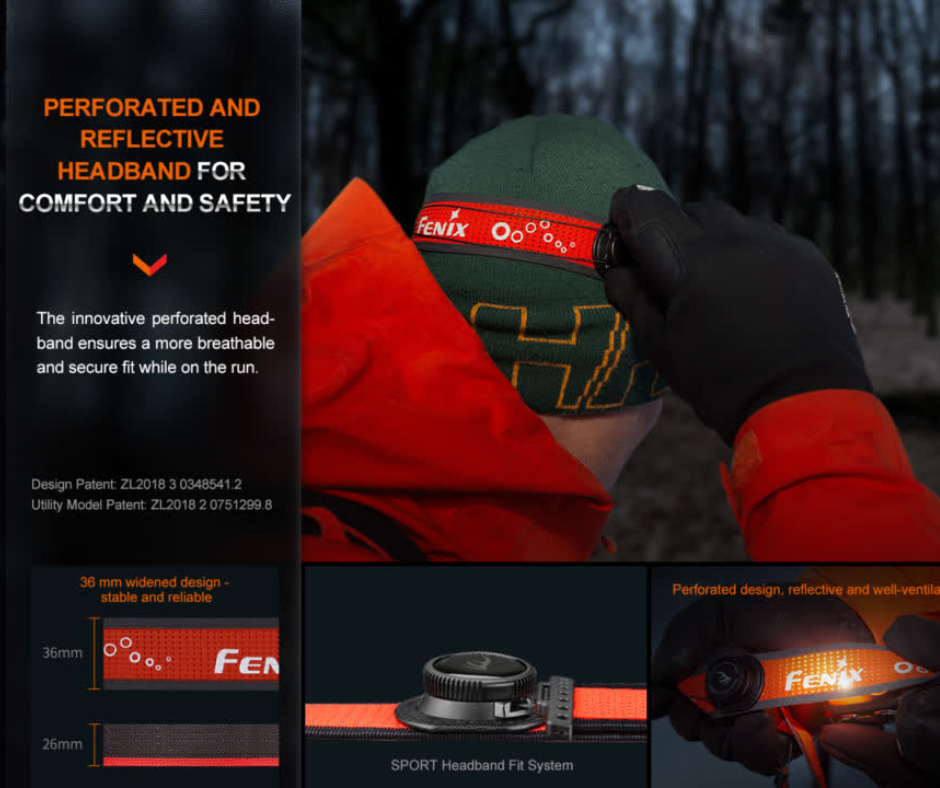 Fenix HL32R-T Lightweight Rechargeable Luminus SST20 LED 800L Headlamp