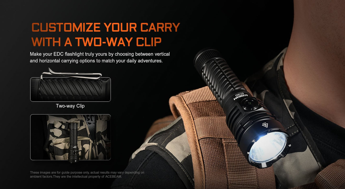 Acebeam EC90 Luminus SFT-90X LED 4300L CW Rechargeable Flashlight