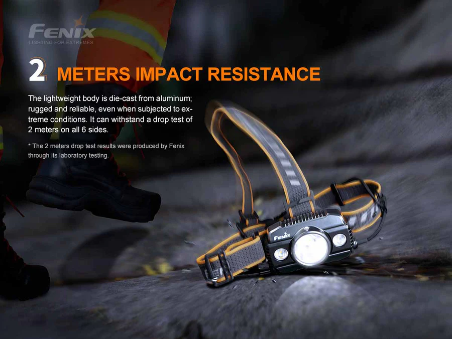 Fenix HP30R V2.0 BLACK Cool White Neutral White LED 3000L Rechargeable Headlamp