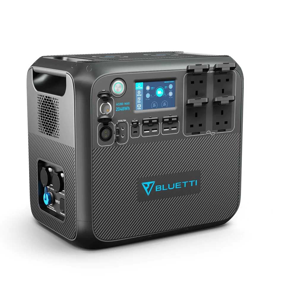 BLUETTI AC200MAX Portable Power Station 2048Wh LiFePO4 LFP Surge AC Solar Generator (2200W/4800W)