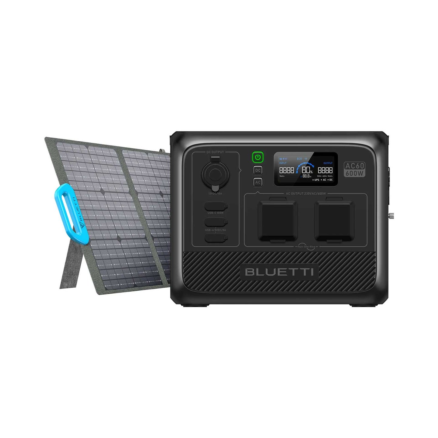 BLUETTI AC60 Portable Power Station 403Wh LiFePO4 Battery Surge AC Solar Generator (600W/1200W)