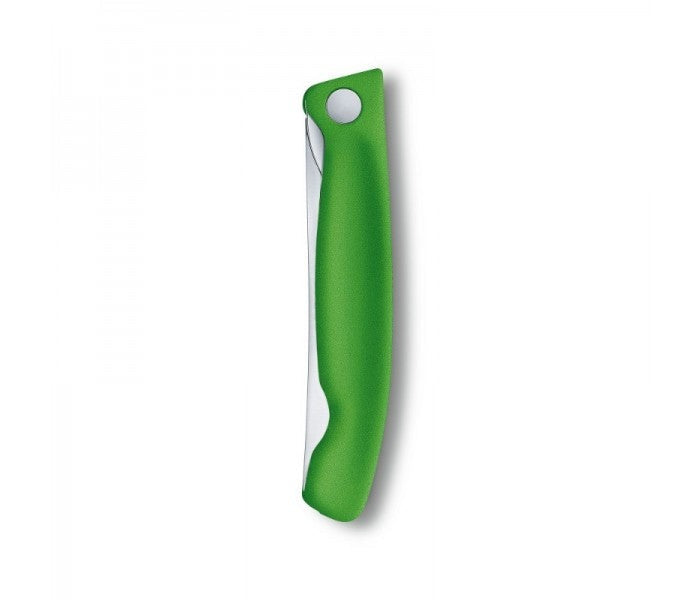 Victorinox Swiss Classic 11cm Wavy Edge Serrated Foldable Paring Knife Green 6.7836.F4B