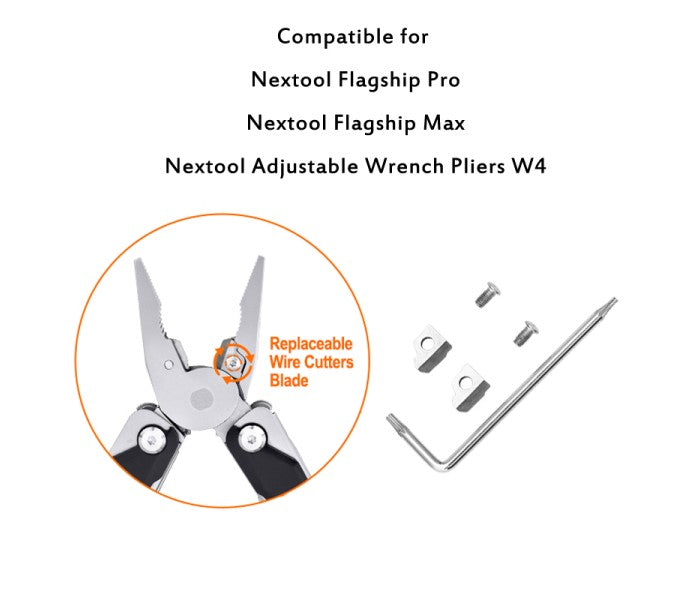 NexTool Wire Cutter Replacement Kit AW1 NE20347 for Nextool Flagship Pro / Flagship Max / Wrench W4 Multitool