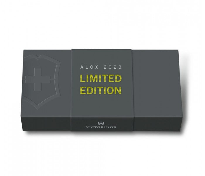 Victorinox Hunter Pro Alox Limited Edition 2023 Electric Yellow Back Lock Folding Knife 0.9415.L23