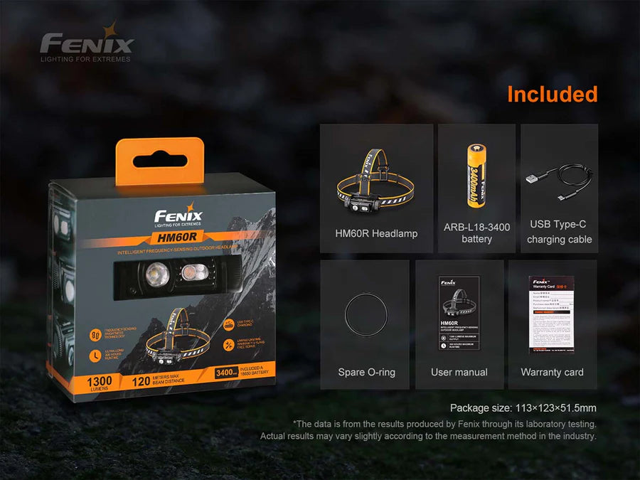 Fenix HM60R Rechargeable Headlamp - 1200 Lumens