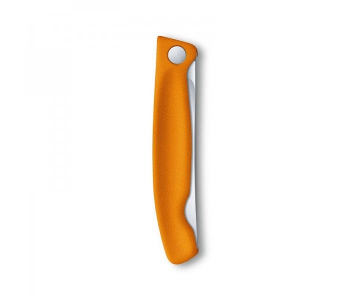 Victorinox Swiss Classic 11cm Wavy Edge Serrated Foldable Paring Knife Orange 6.7836.F9B