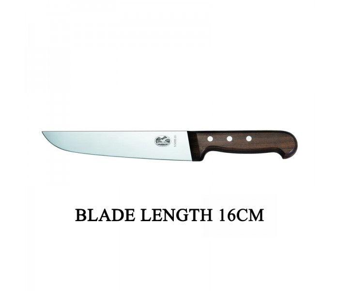 Victorinox RoseWood 16cm Rigid Wood Broad Blade Butcher Knife 5.5200.16