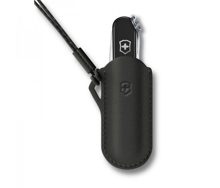 Victorinox Leather Pouch Classic Colors Dark Illusion Black 58mm 4.0670.3