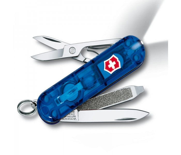 Victorinox SwissLite Blue Translucent Multitool Pocket Knife 0.6228.T2