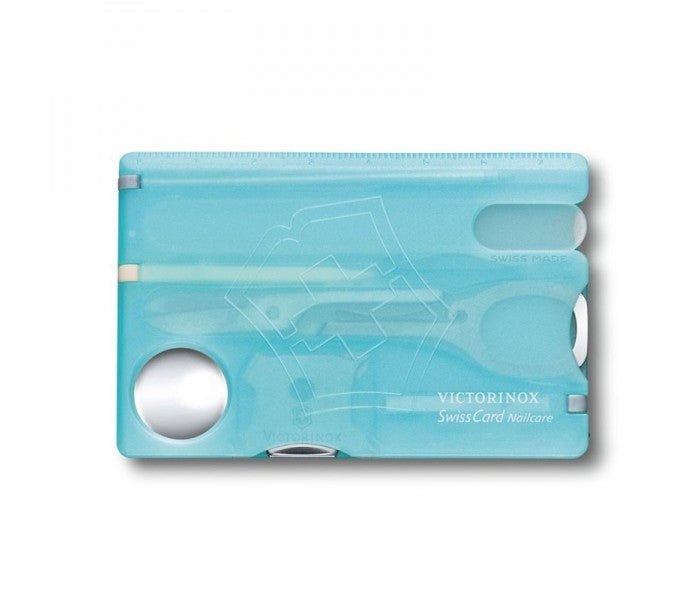 Victorinox SwissCard Nailcare Ice Blue Transparent Multitool 0.7240.T21