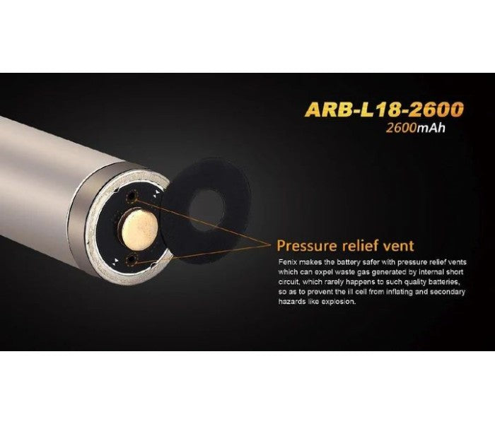 FENIX 18650 3.6V 2600mAh Li-ion Protected Rechargeable Battery (ARB-L18-2600)