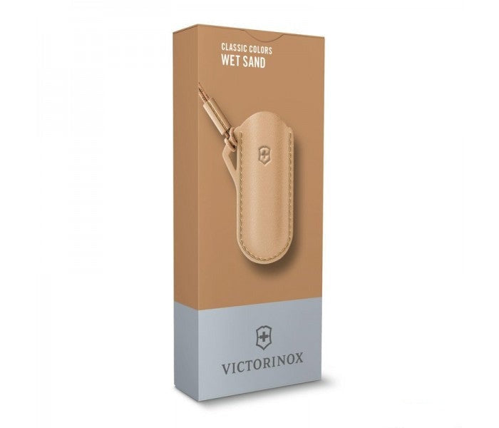 Victorinox Leather Pouch Classic Colors Wet Sand Beige 58mm 4.0670.49