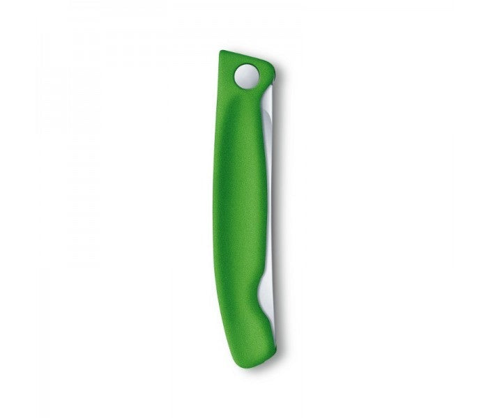 Victorinox Swiss Classic 11cm Wavy Edge Serrated Foldable Paring Knife Green 6.7836.F4B