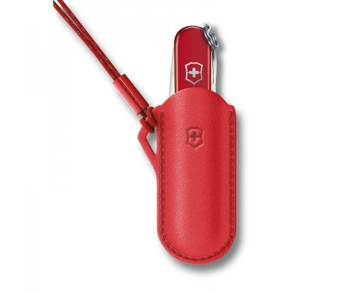 Victorinox Leather Pouch Classic Colors Style Icon Red 58mm 4.0670