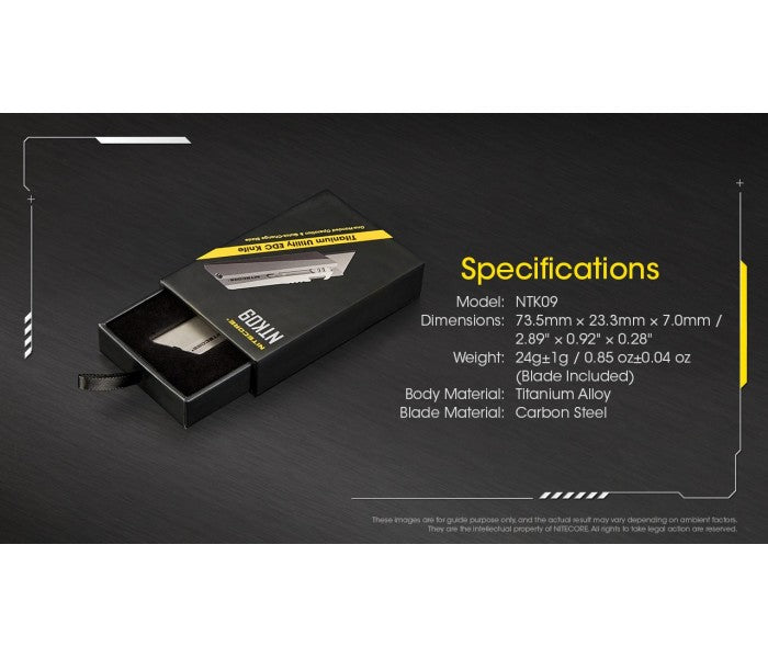 Nitecore NTK09 Titanium Utility EDC Knife