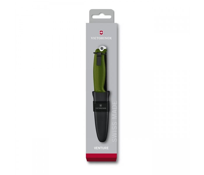 Victorinox Venture Olive Fixed Blade Full Tang Knife 3.0902.4