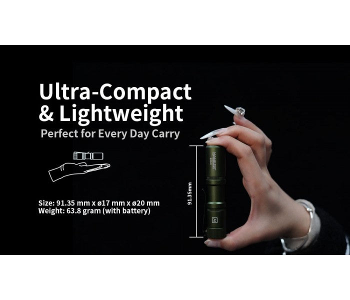 Manker E05 II NW BLACK Neutral White LED 800L Rechargeable EDC Flashlight