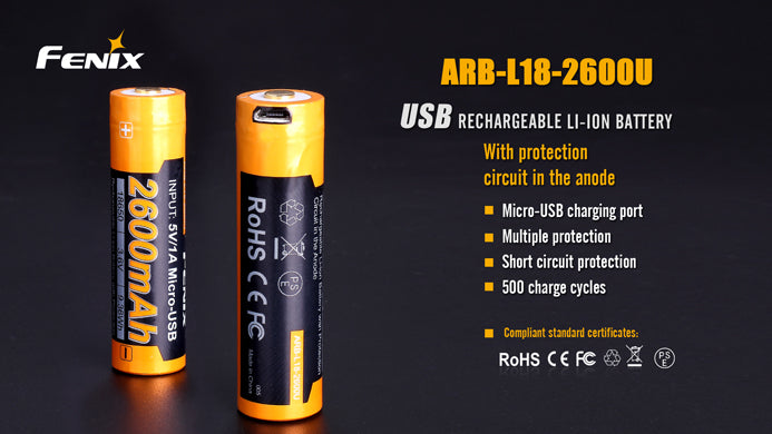 FENIX ARB-L18-2600U Rechargeable Li-on Battery