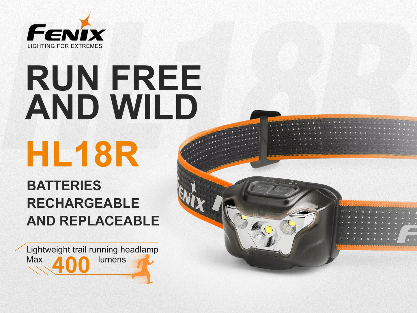 FENIX HL18R Rechargeable Headlamp 400 Lumens
