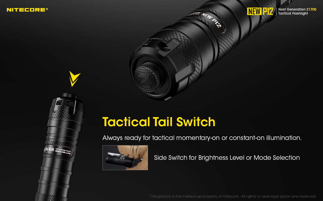 Nitecore New P12 1200 Lumens Rechargeable Flashlight
