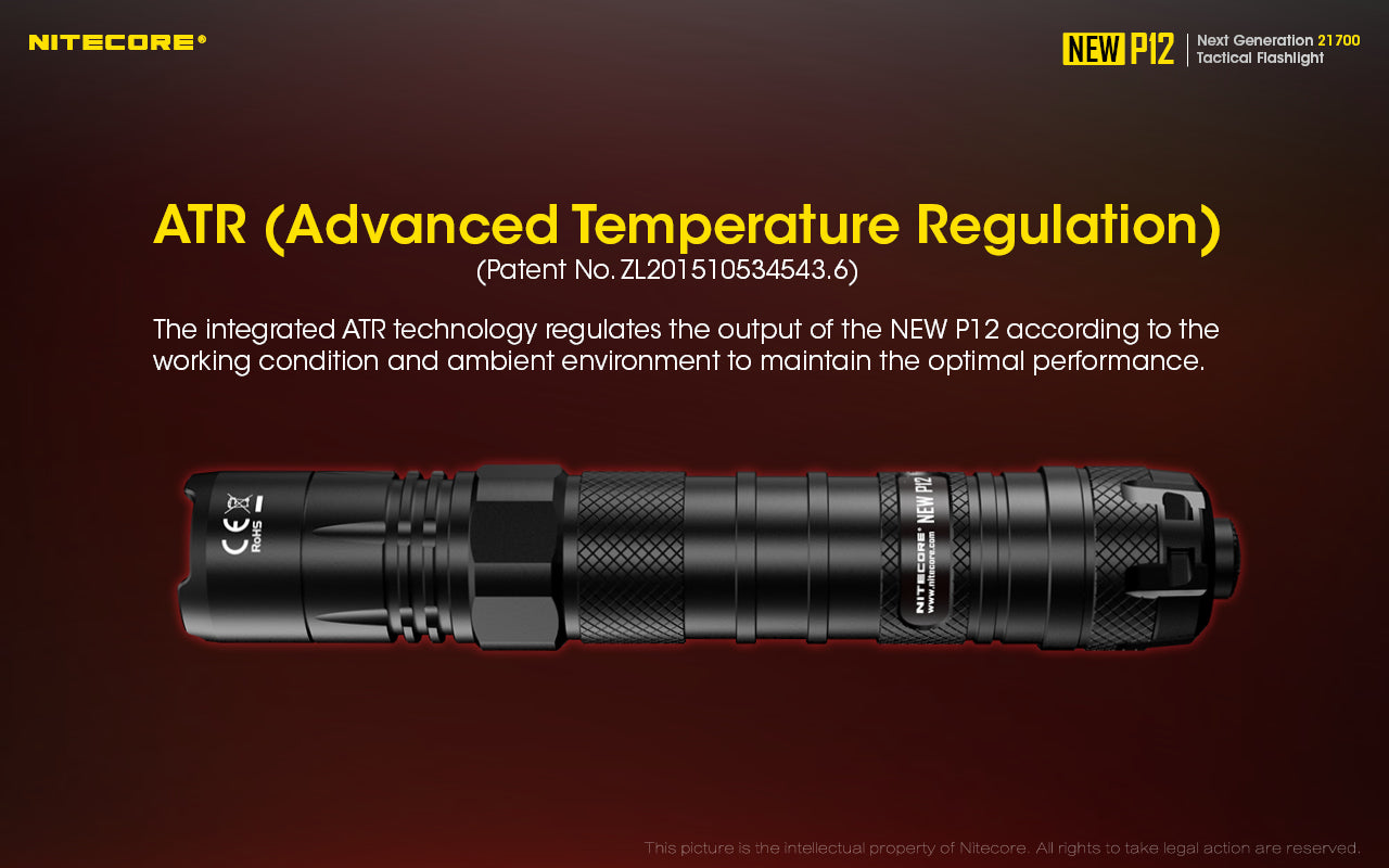 Nitecore New P12 1200 Lumens Rechargeable Flashlight