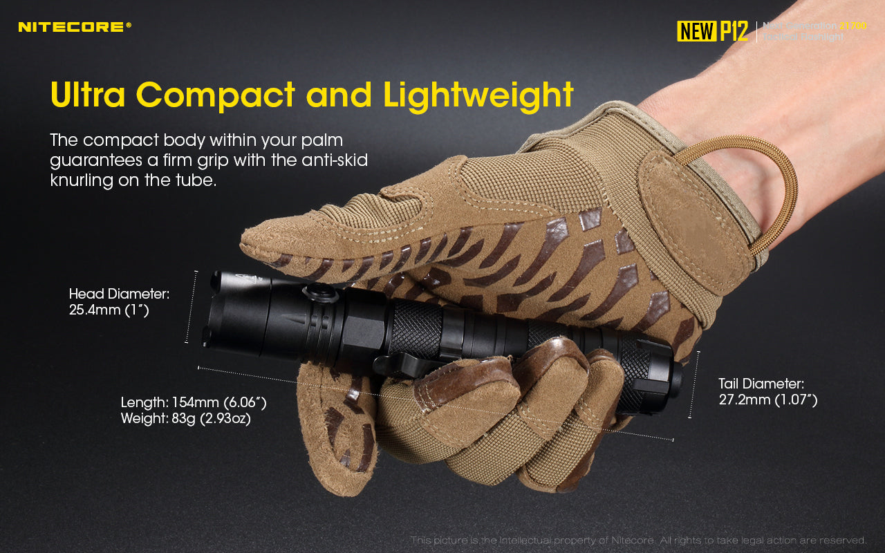 Nitecore New P12 1200 Lumens Rechargeable Flashlight