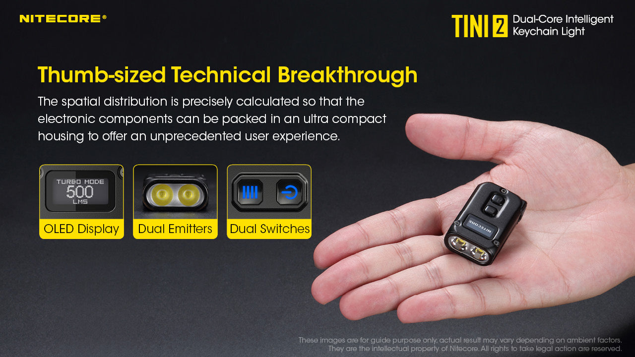NITECORE TINI 2 500 Lumens Usb-C Rechargeable Keychain