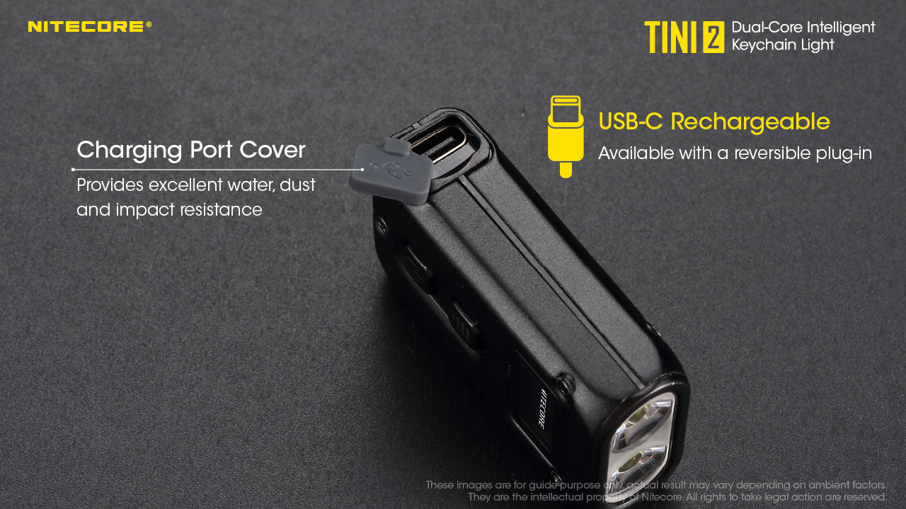 NITECORE TINI 2 500 Lumens Usb-C Rechargeable Keychain