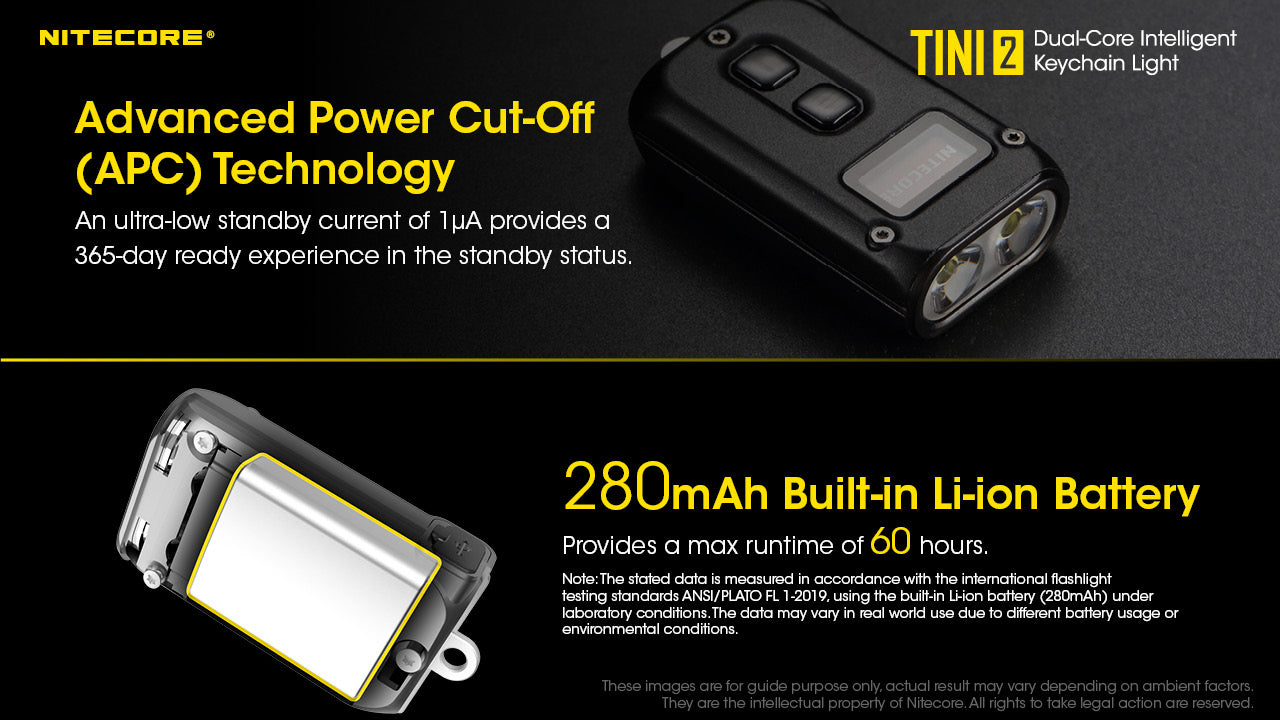 NITECORE TINI 2 500 Lumens Usb-C Rechargeable Keychain