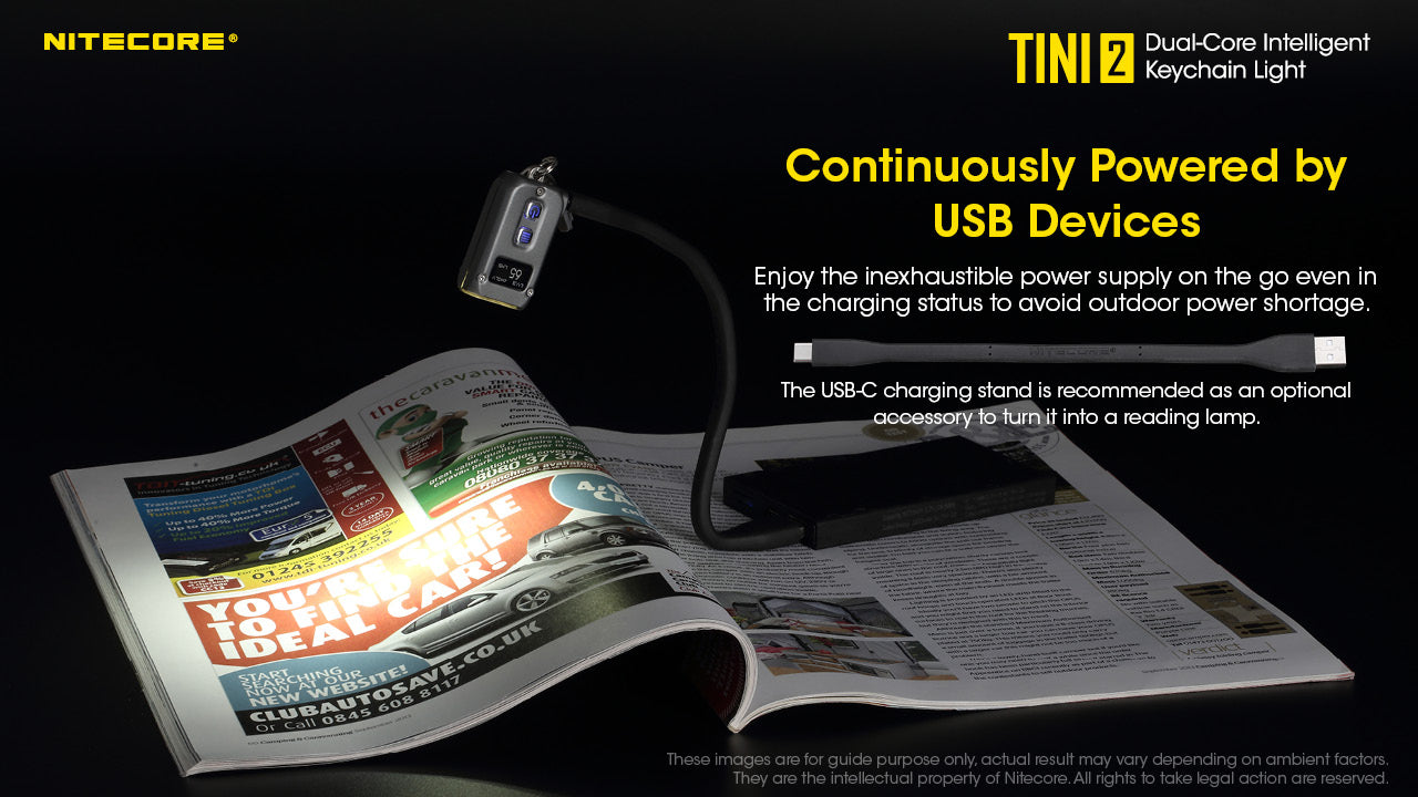 NITECORE TINI 2 500 Lumens Usb-C Rechargeable Keychain