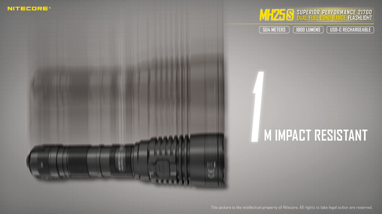 Nitecore MH25S Luminus SST-40-W LED 1800 Lumens Flashlight