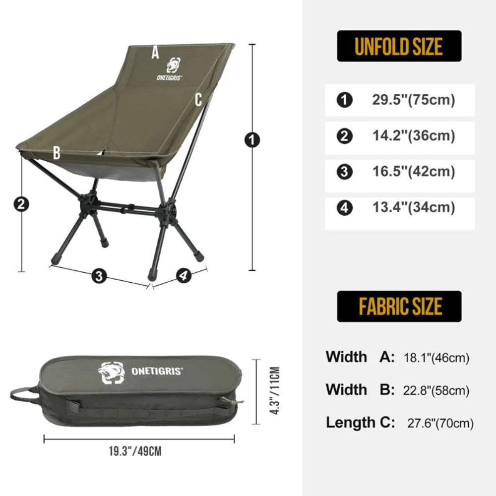 OneTigris Portable Camping Chair Large