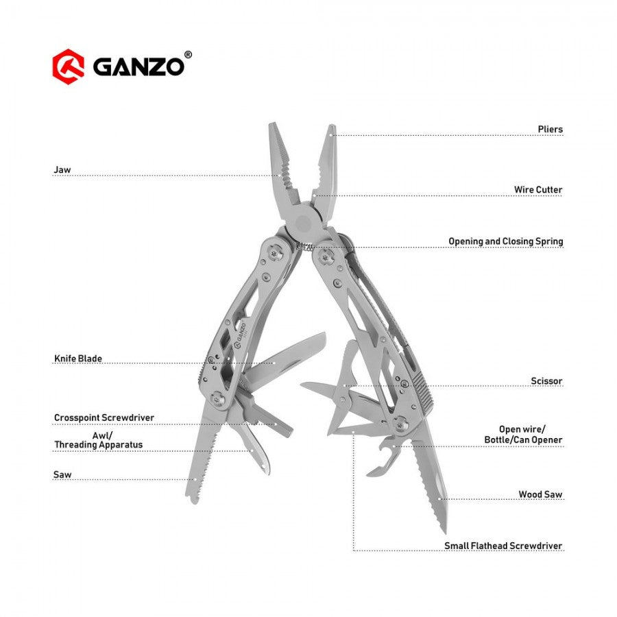 Ganzo G202 Multi-Tools Pliers with Bits