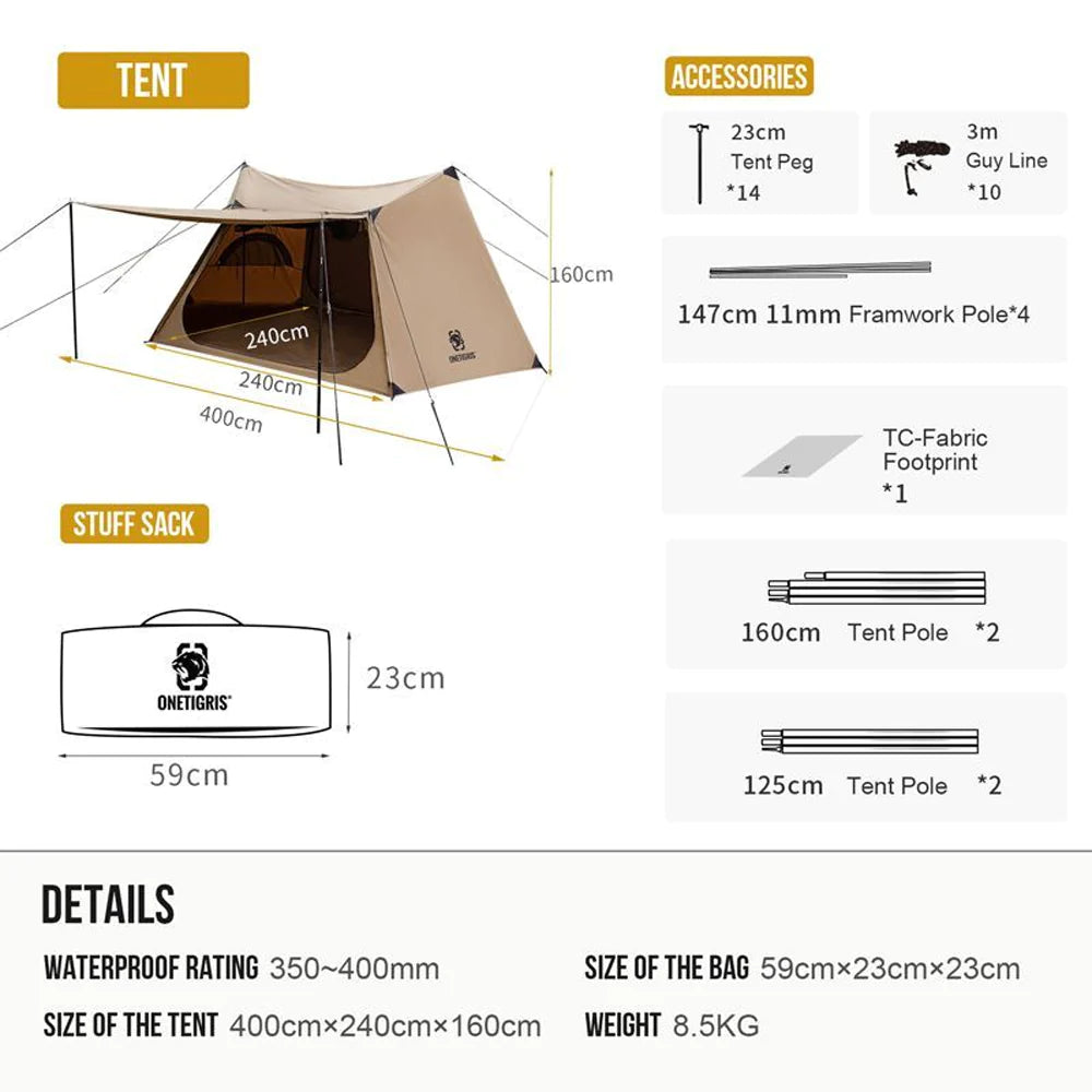 OneTigris Solo Homestead Camping Tent (TC Version)