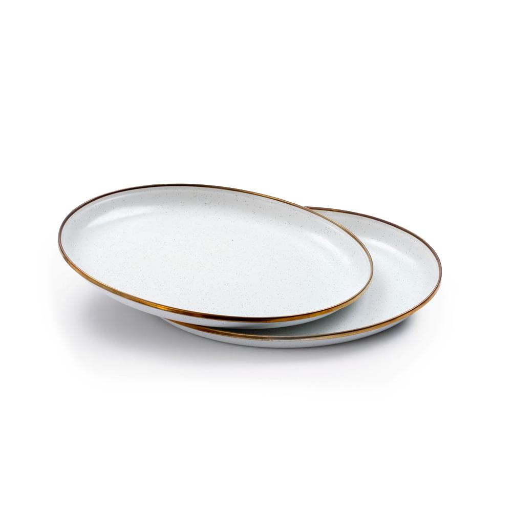 Barebones Enamel Salad Plate Set of 2