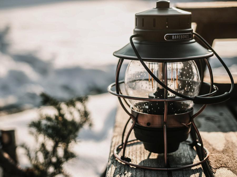 Barebones Railroad Lantern -USB Rechargeable Classic LED Camping Lantern