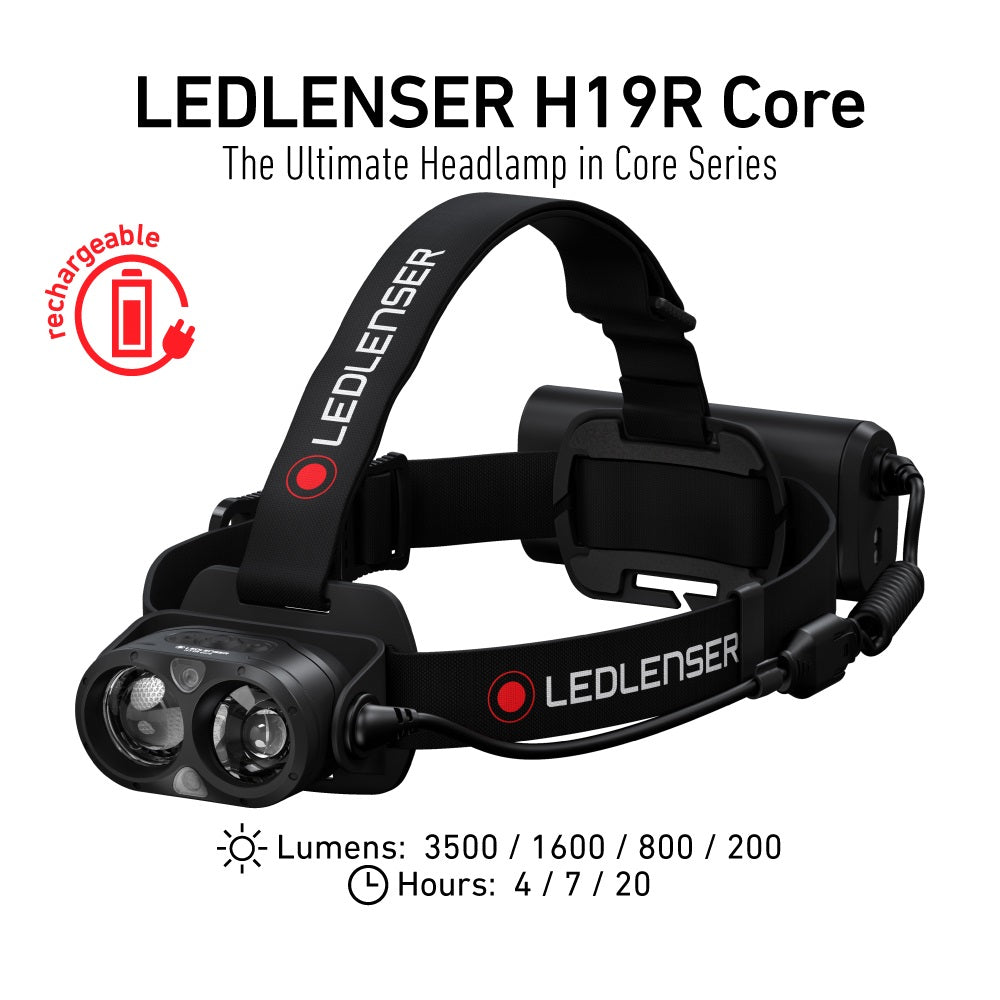 LED LENSER H19R Core Rechargeable Headlamp 3500 Lumens