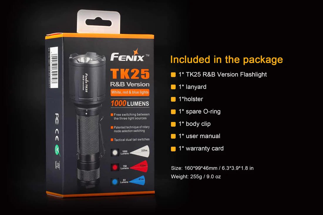Fenix TK25 LED Flashlight RB Version Black