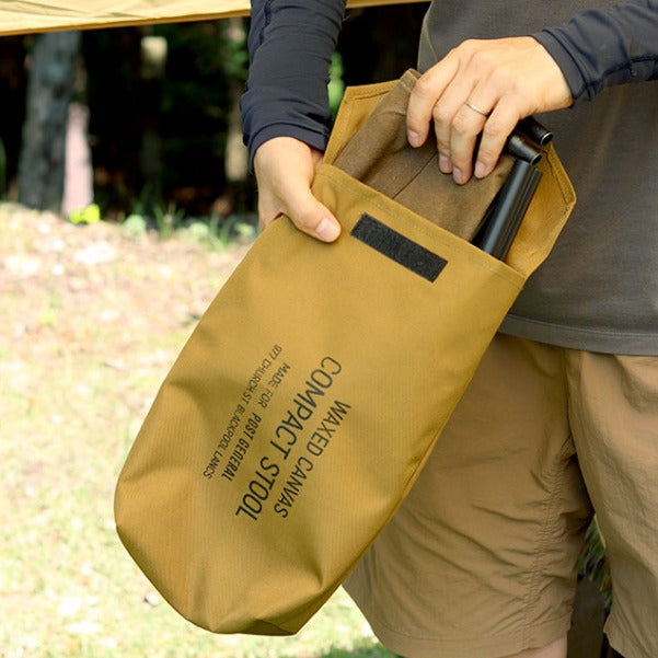 Post General Waxed Canvas Compact Stool