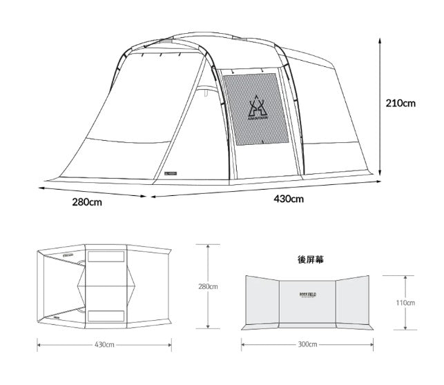 KZM Rock Field Car Camping Tent