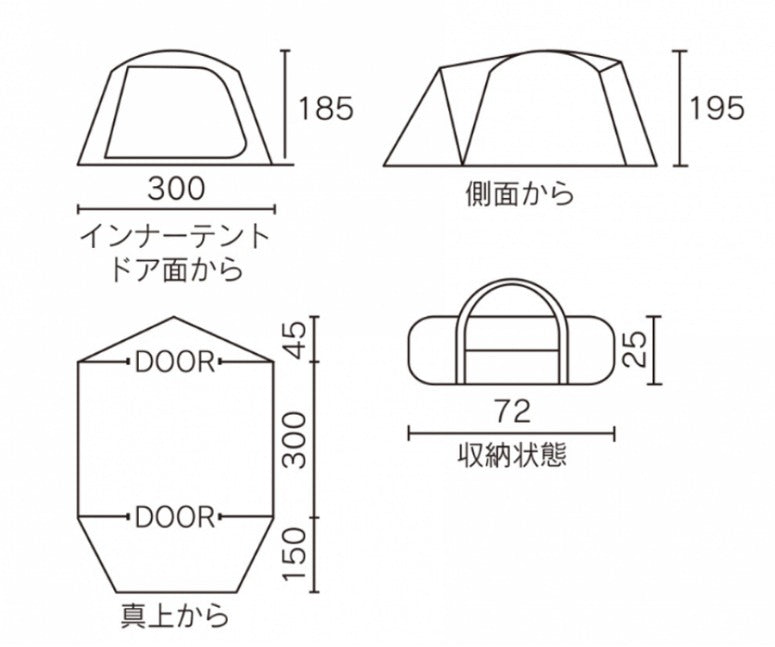 Coleman Tough Wide Dome V / 300 Start Package (EX)