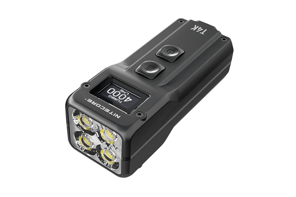 Nitecore T4K USB Rechargeable 4X CREE XP-L2 V6 4000 Lumens LED Keychain Flashlight