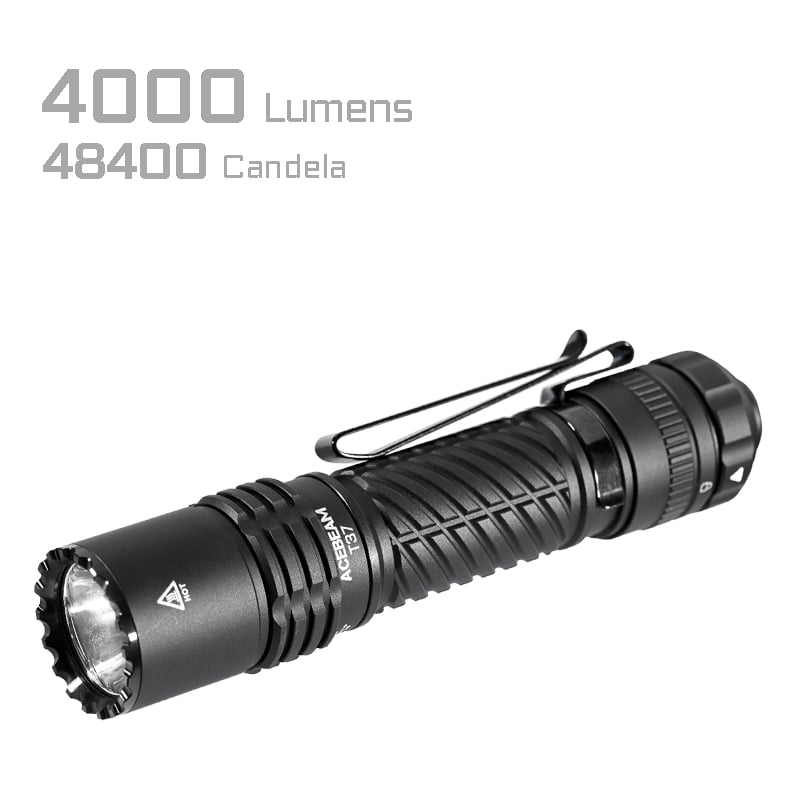 Acebeam T37 Luminus SFT-90X LED 4000L CW Rechargeable Flashlight