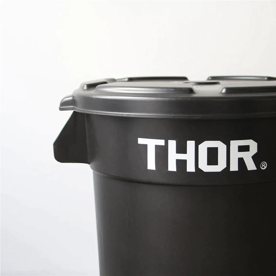 THOR Round Container with Lid Set - 23L Medium Capacity Dust Bin Trash ...